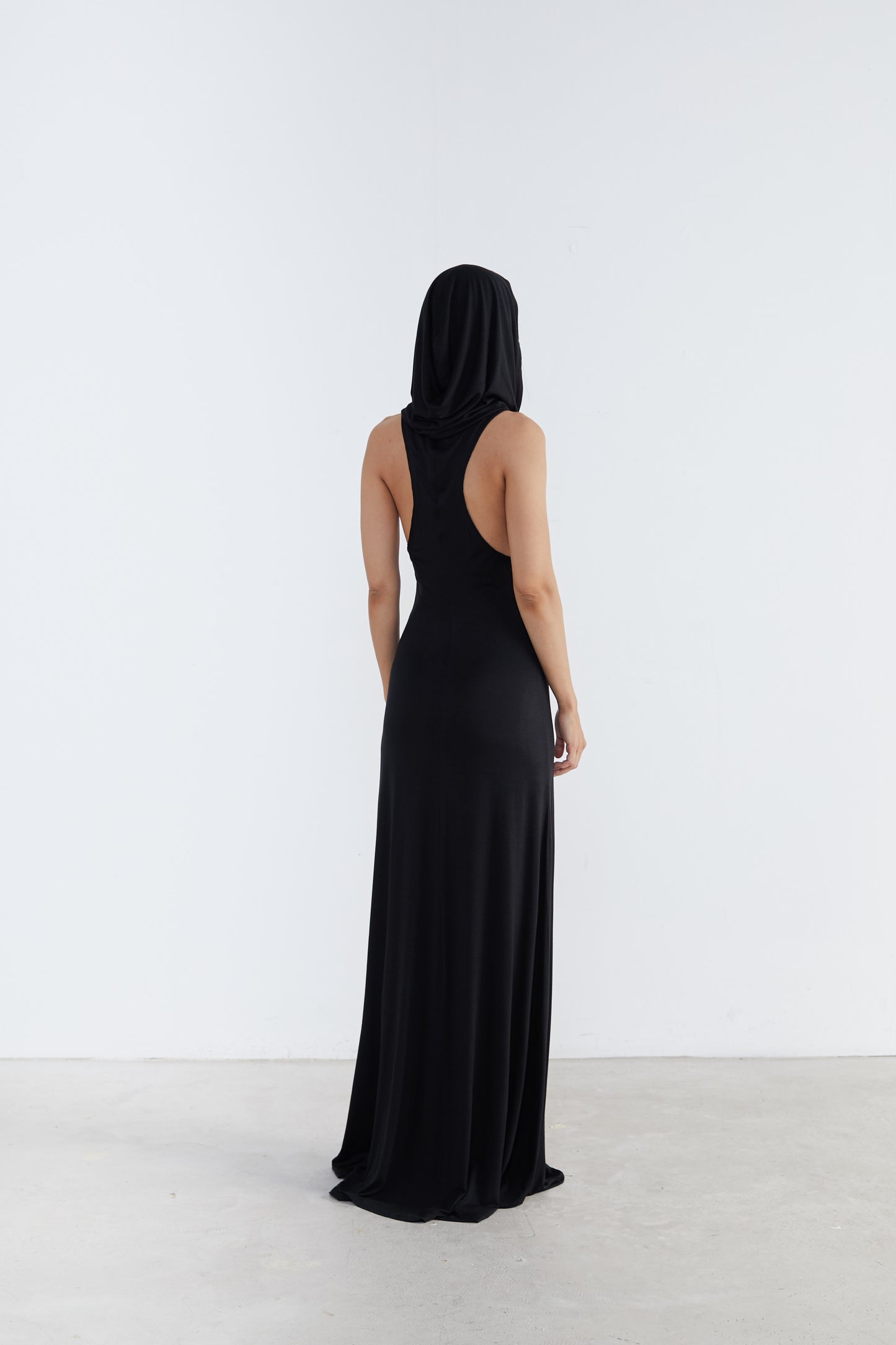 Black Backless Gown