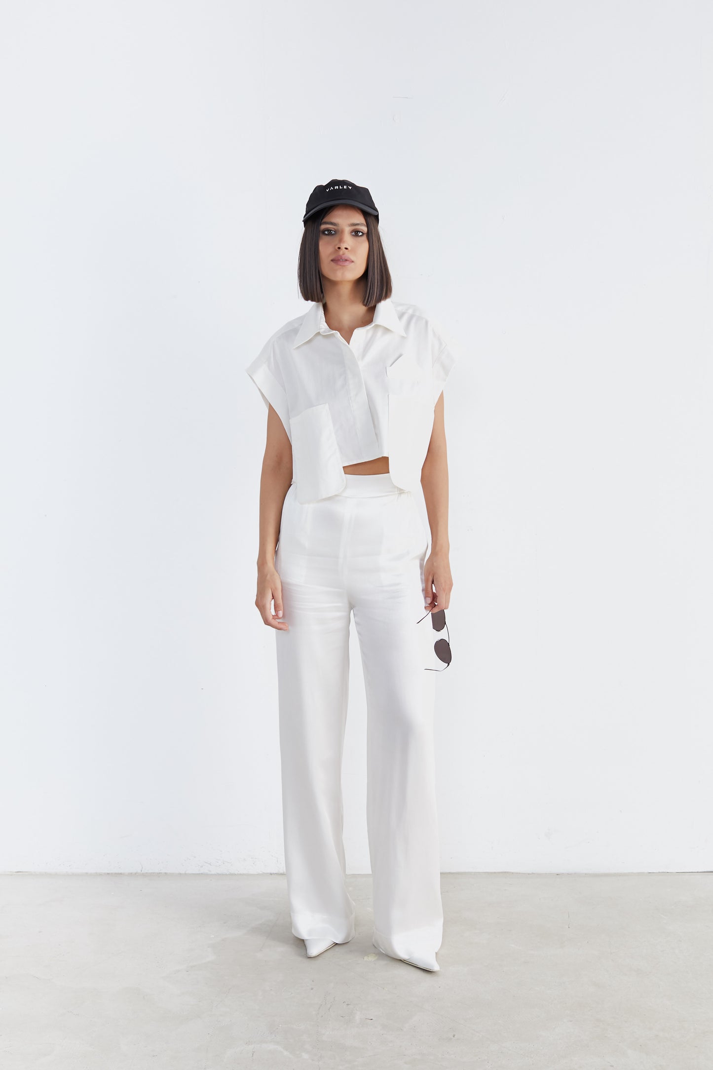 Relaxed Ease: White Comfort Pants