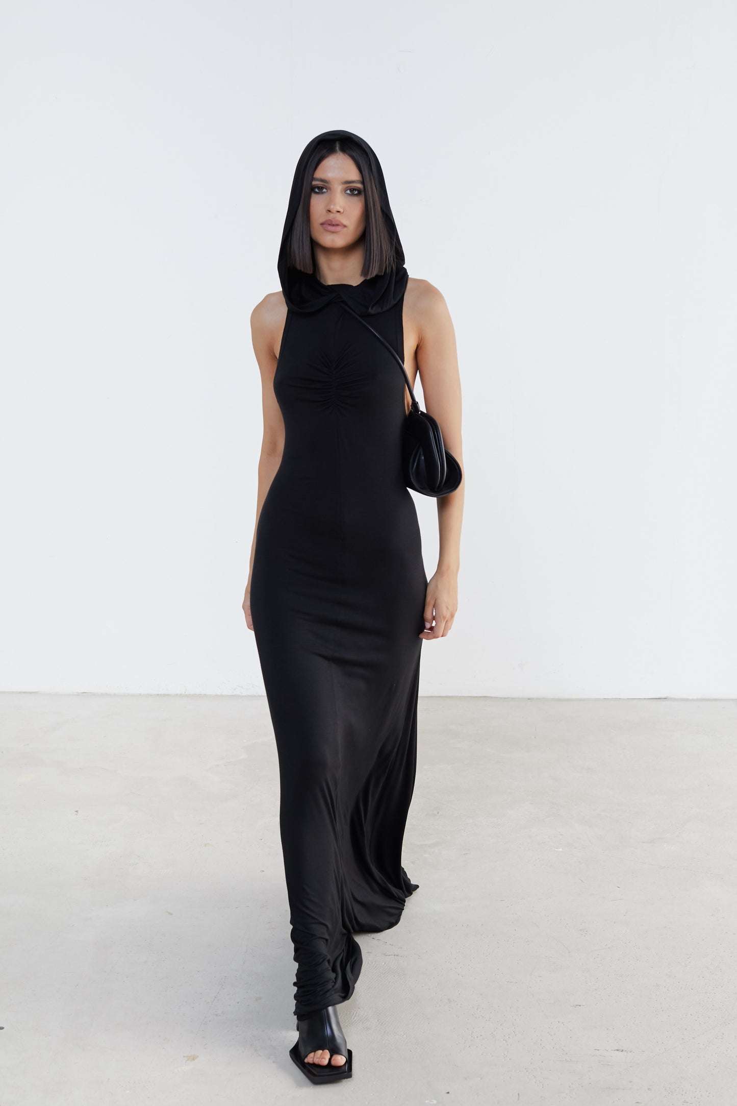 Black Backless Gown