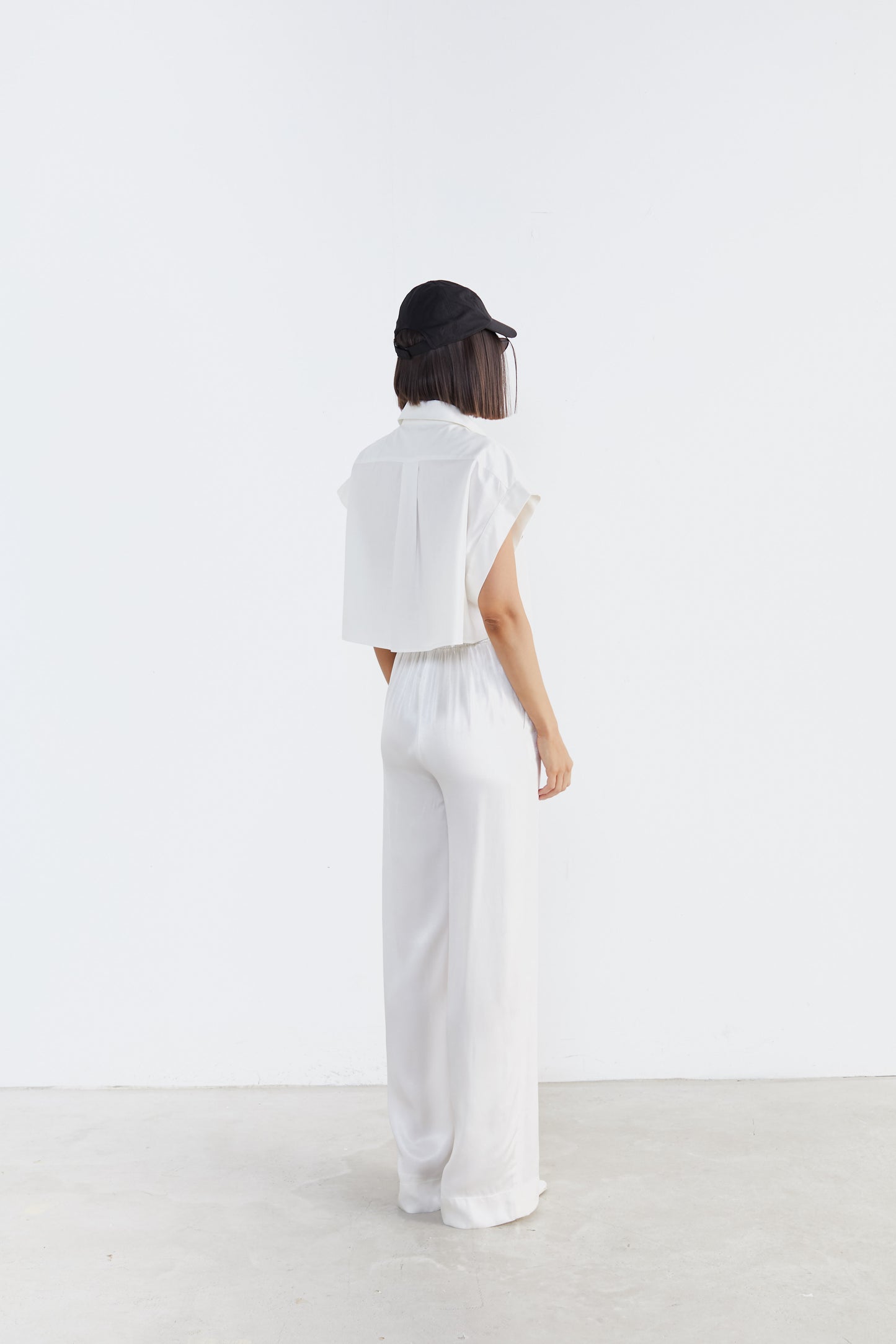 Relaxed Ease: White Comfort Pants