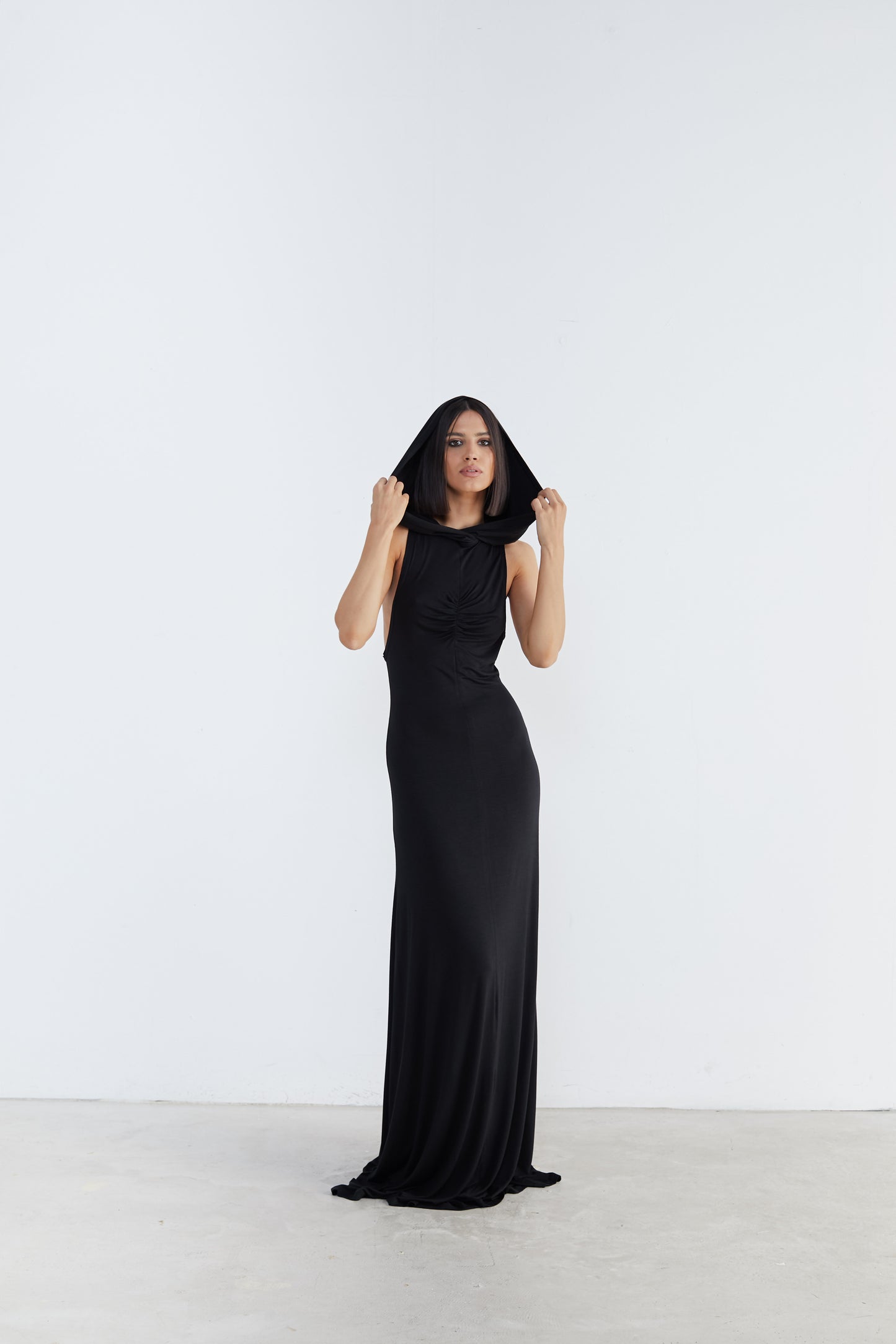 Black Backless Gown