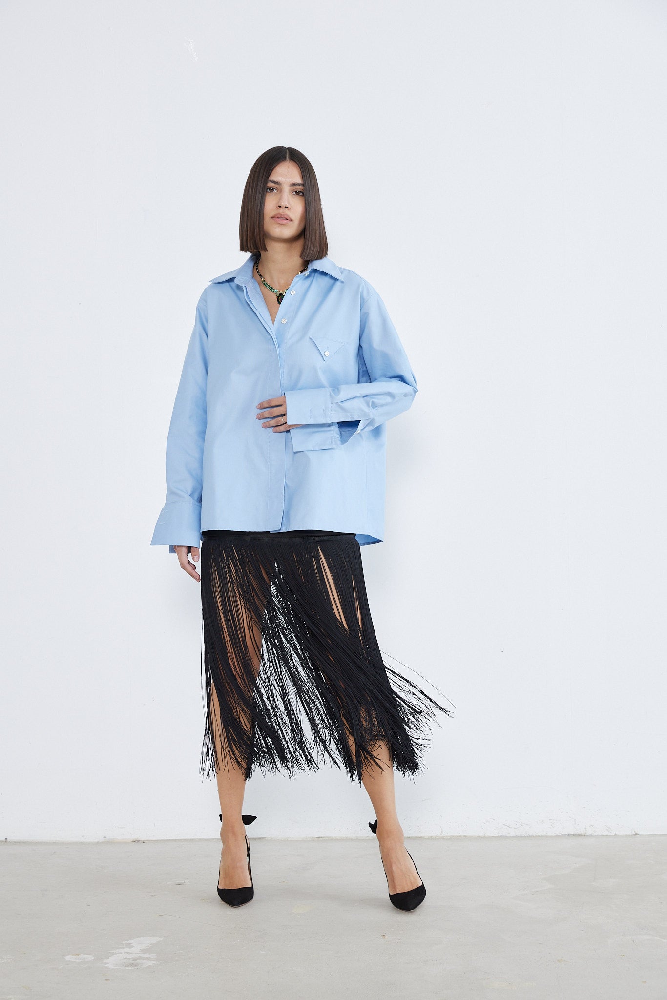 Dada - Modern Elegance Oversized Cotton Shirt