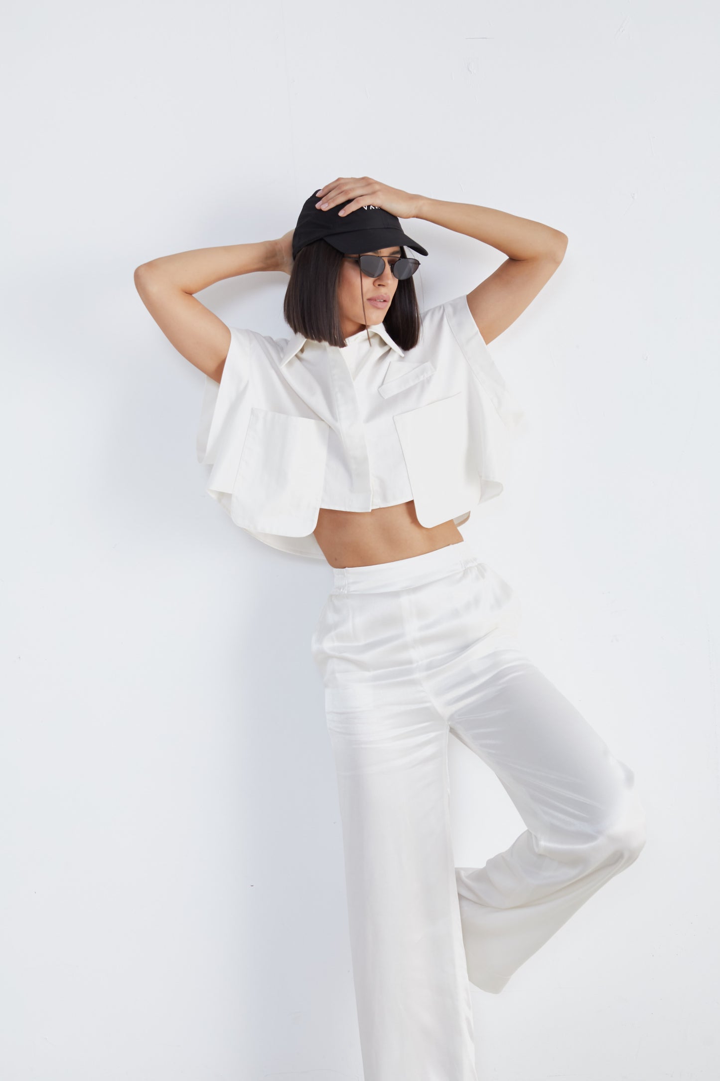 Relaxed Ease: White Comfort Pants