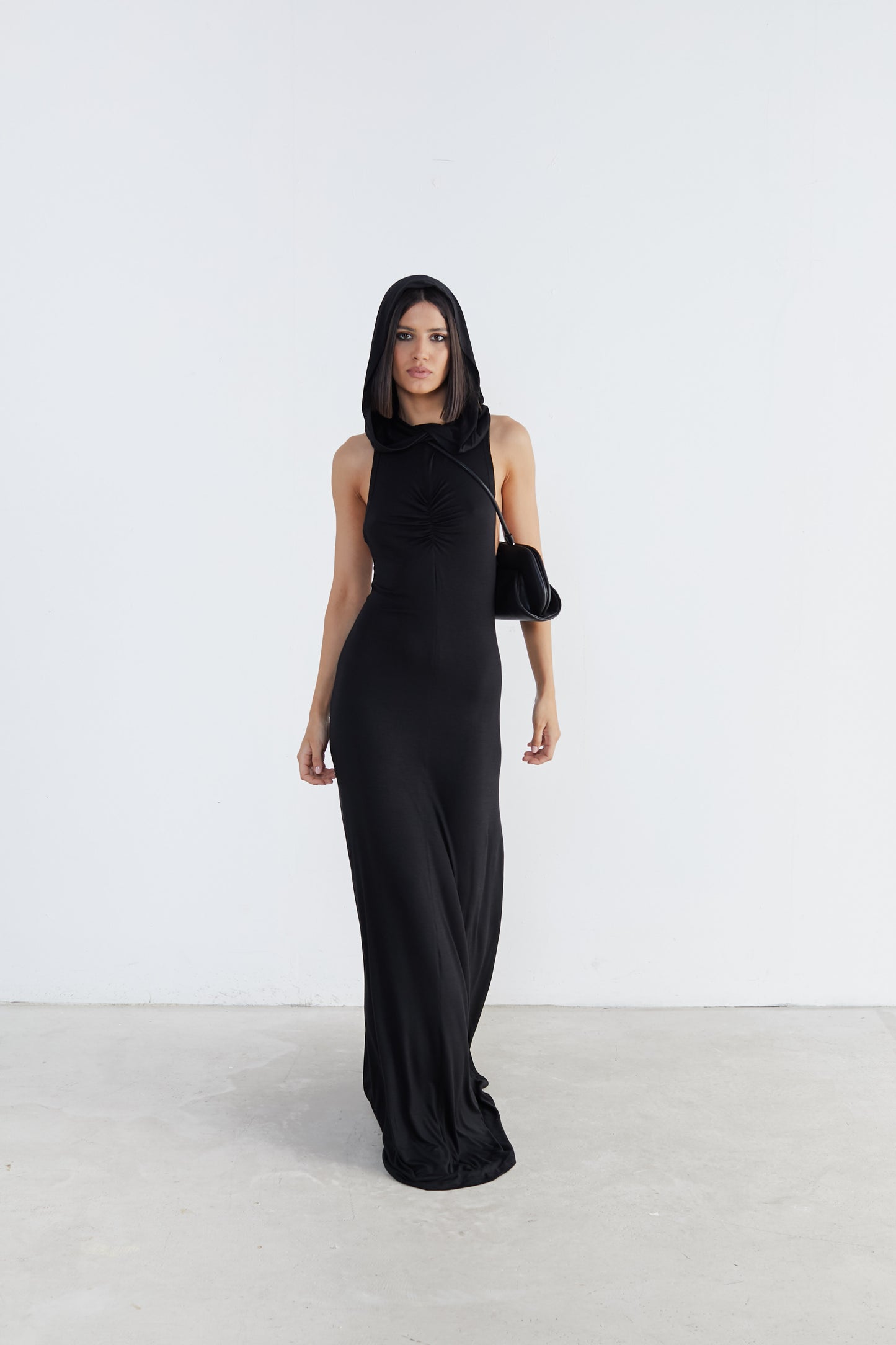 Black Backless Gown